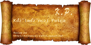 Kálmánczi Petra névjegykártya